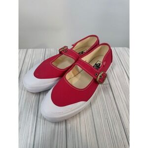 Vans Mary Jane Canvas Tomato Women's Athletic Shoe Red Sneaker Footwear Sz 9